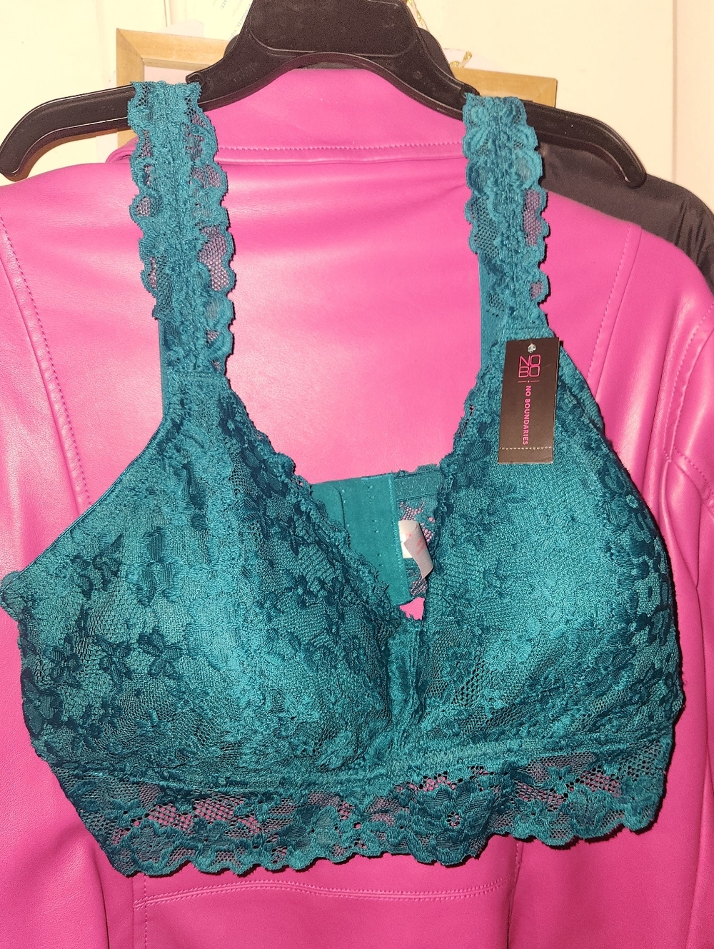 No Boundaries Lace Bralette in Teal size XXL NWT